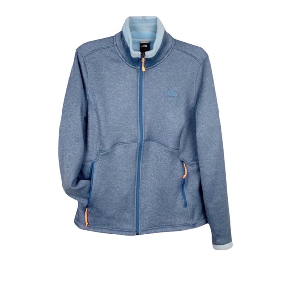 The North Face | Soft Shell Agave Blue Full Zip Jacket Large - Picture 1 of 8